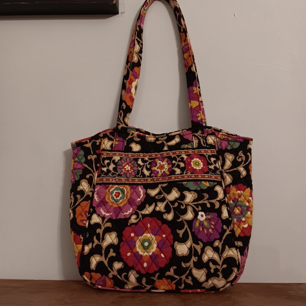 Vera bradley floral quilted tote‎ shoulder bag